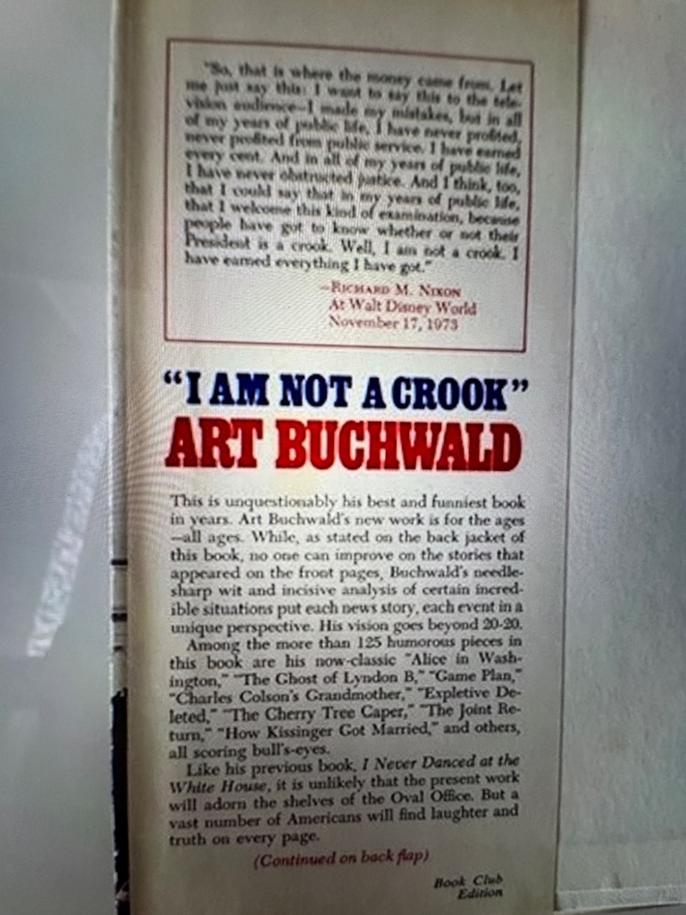I Am Not A Crook - Picture 2 of 7